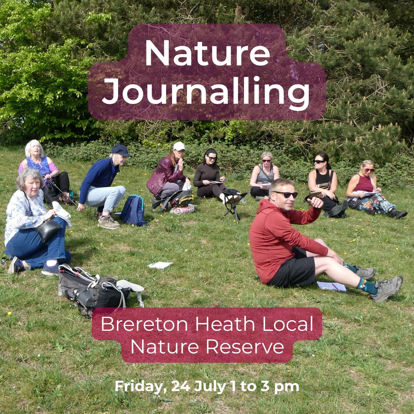 Walking with Purpose: Nature Journalling at Brereton Heath Local Nature Reserve 24 July