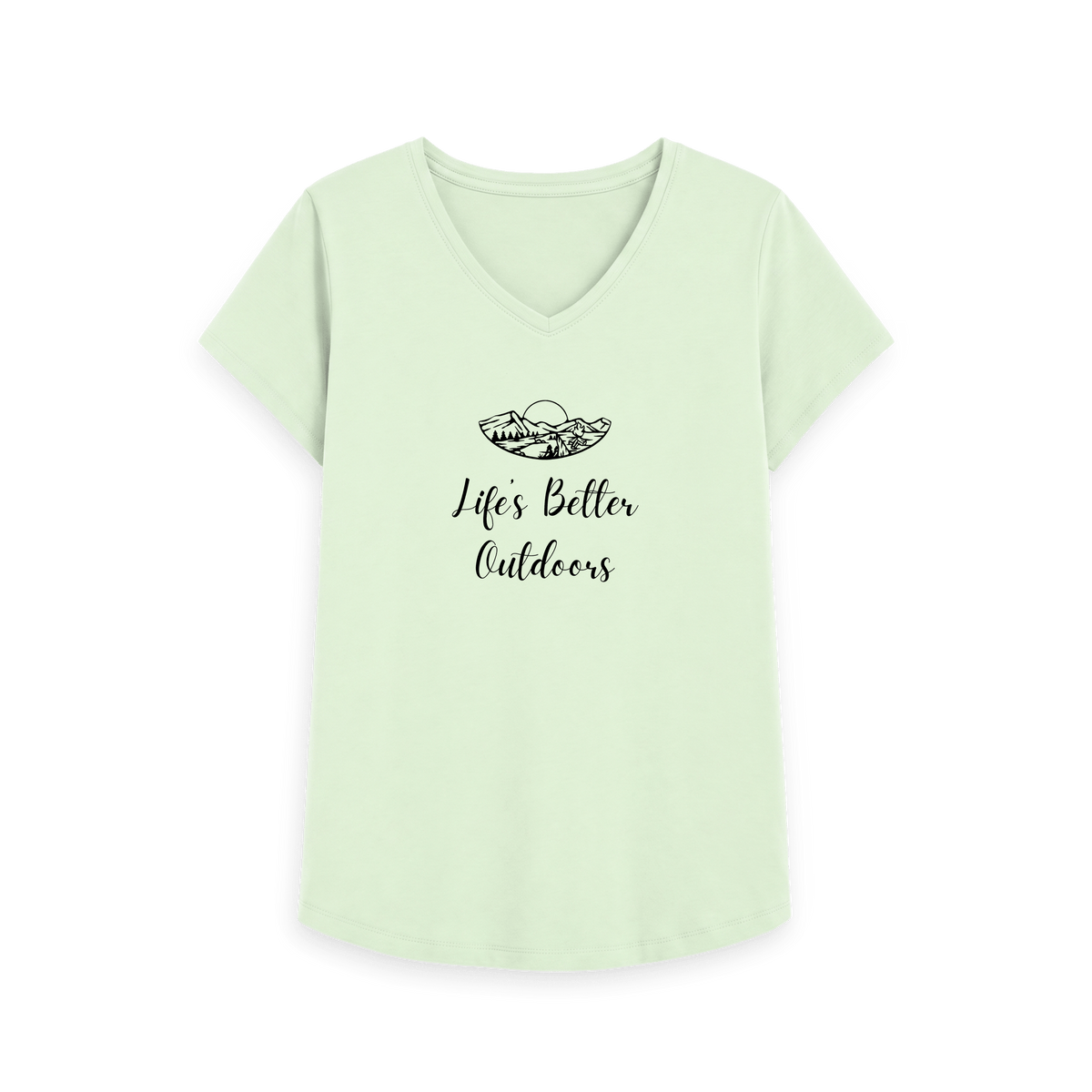 Pastel Green Printed T-shirt Front