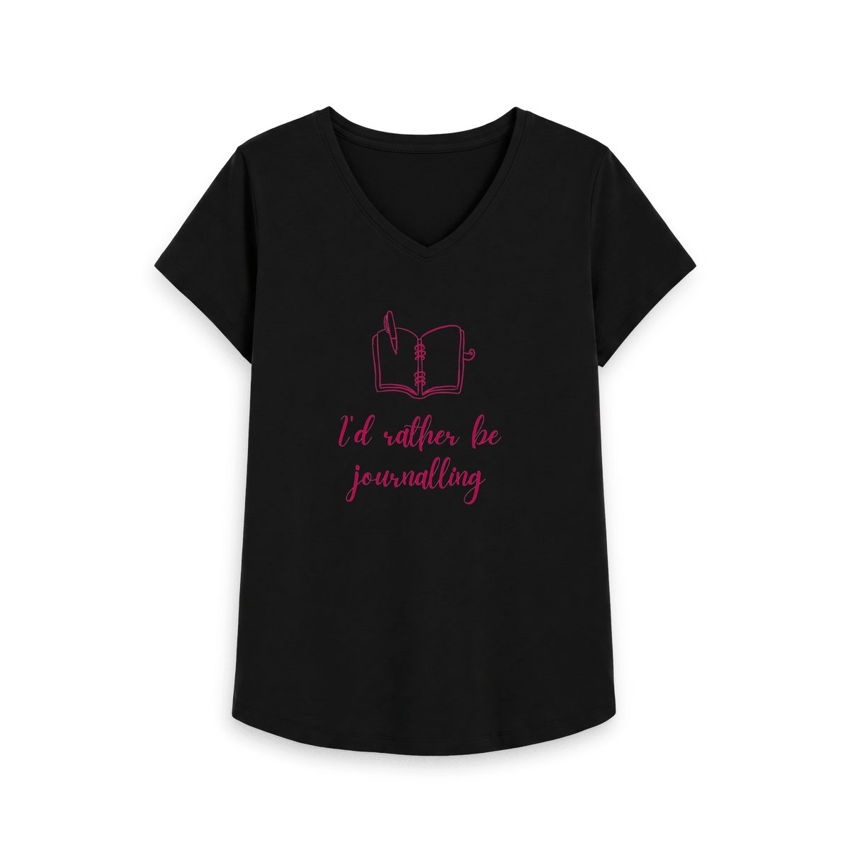 Black Printed T-shirt Front