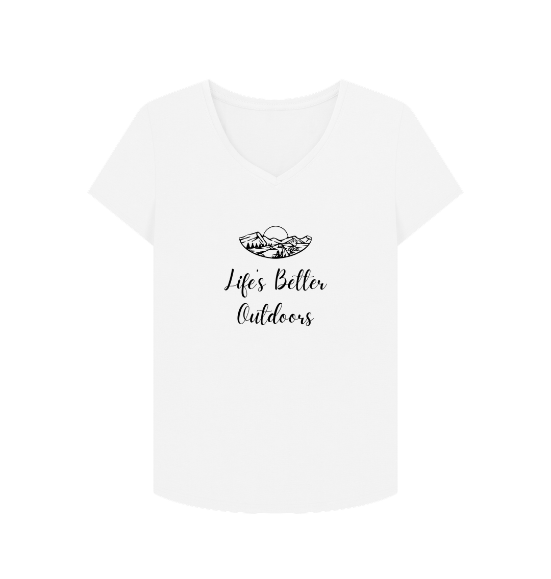 White Female: 'Life's Better Outdoors' T-Shirt