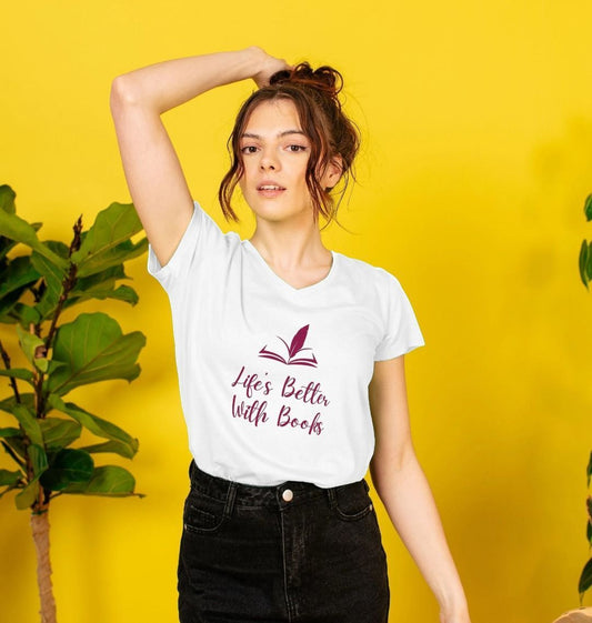 Female: 'Life's Better With Books' T-Shirt