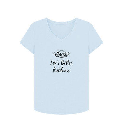 Sky Blue Female: 'Life's Better Outdoors' T-Shirt