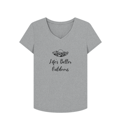 Athletic Grey Female: 'Life's Better Outdoors' T-Shirt