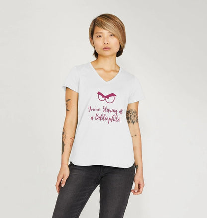 Female: 'You're staring at a bibliophile' T-Shirt