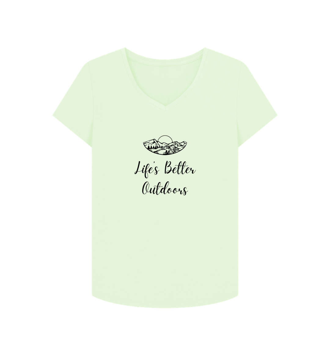 Pastel Green Female: 'Life's Better Outdoors' T-Shirt