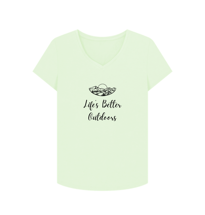 Pastel Green Female: 'Life's Better Outdoors' T-Shirt