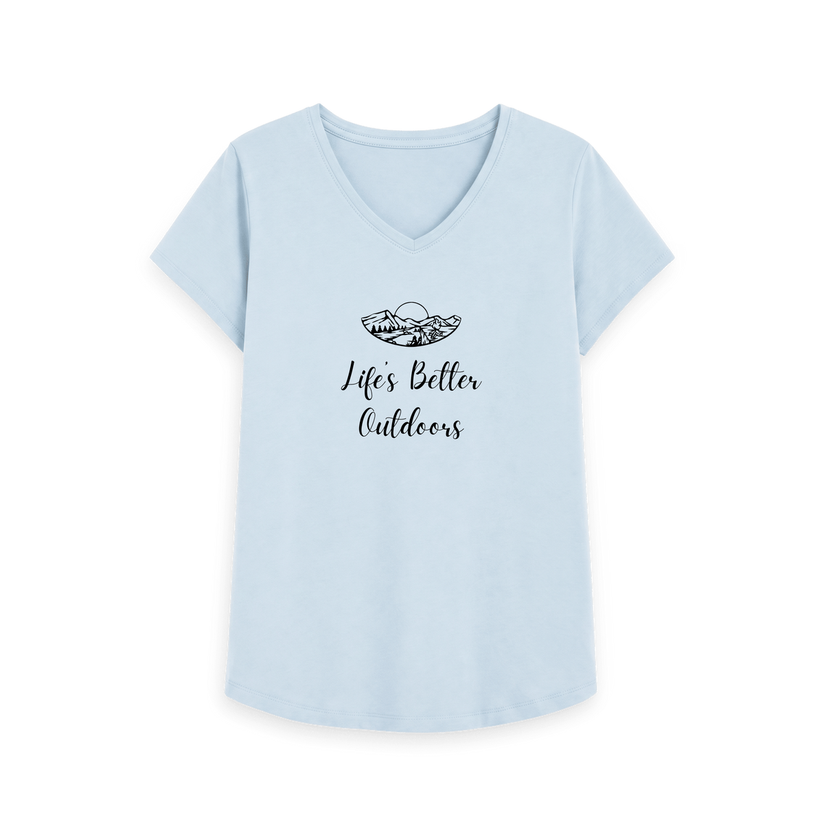 Sky Blue Printed T-shirt Front