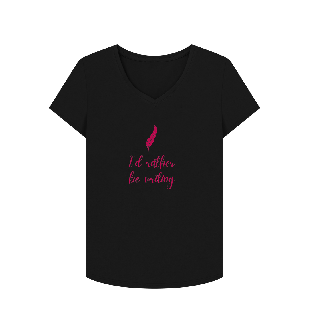 Black Female: 'I'd rather be writing' T-Shirt